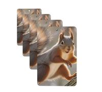 Squirrel Car Air Fresheners 4 Pcs Funny Hanging Car Air Fresheners Cute Long Lasting Scented Mirror Hanging Decoration Ornaments Gift For Men Women Rectangle