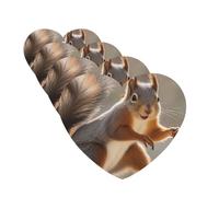 Squirrel Car Air Fresheners 4 Pcs Funny Hanging Car Air Fresheners Cute Long Lasting Scented Mirror Hanging Decoration Ornaments Gift For Men Women Heart Shape