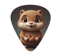 Squirrel cartoon Patterned Guitar Picks - 12-Piece Set with 3 Different Thicknesses, Suitable for Electric and Acoustic Guitars