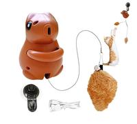 Squirrel Cat Toy - Rechargeable Cat Plush Toy | Interactive Pet Teaser, ABS Pet Supplies for Cat Play, Hanged with Hanger
