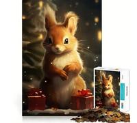 Squirrel Christmas Animals Jigsaw Puzzle for Adults 1000 Pieces Smart Game Tension Relief Pattern Assembly Heartfelt Gift 50x75cm