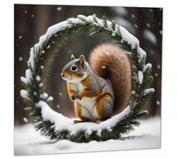 Squirrel Christmas Card - Squirrels festive Xmas Cards 145 x 145mm
