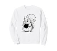 Squirrel Chubby Holding a Heart Valentines Day Sweatshirt