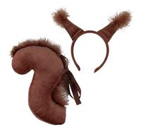 Squirrel Costume for Women & Girls Furry Animal Costume Includes Ear Headband and Tail Cute Customes for Halloween, Christmas, Stage, Cosplay Squirrel Tail