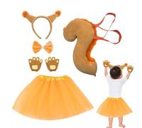 Squirrel Costume - Squirrel Costume Set | Headband Costumes with Plush Animal Bow Tie, Realistic Cosplay Accessories for Carnival, Theater, School, Stage, Events, Ses