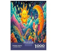 Squirrel Cozy Scene 1000 Piece Mouse with Sun & Moon Jigsaw Puzzles for Puzzles 1000 Pieces Jigsaw for Adults Challenging Puzzle Games Puzzles for Adults Gifts 38x26cm/1000pcs