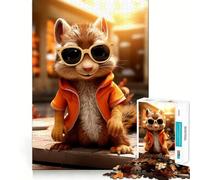 Squirrel Cute Squirrels Adults Puzzles 1000 Piece Jigsaws Brain Teaser Home Pastime Image Assembly Memorable Gift 38x52cm