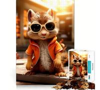 Squirrel Cute Squirrels Teenager Jigsaw Puzzles 1000 Pieces Strengthen Recall Simple Fun Quality Edge Memorable Gift 50x75cm
