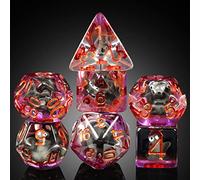 Squirrel D&D Dice, DNDND Resin Dice Set with Velvet Bag for Dungeons and Dragons D&D Role Playing Games and Tabletop Games （Squirrel)