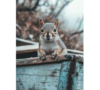 Squirrel Diamond Art Kits Adults,5D Ship Diamond Painting Kits for Adults Beginners Pictures, Round Full Drill Crystal Gem Art Mosaic Kit DIY Cross Stitch Arts Crafts Home Decoration 50x70cm A62S-796