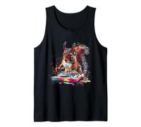 Squirrel DJ Dance Club Music Producer Turntable DJ Squirrel Tank Top