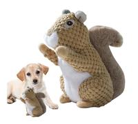 Squirrel Dog Toy with Sound Soft Cute Teething Cuddly Plush Pet Toy