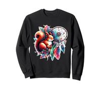 Squirrel Dreamcatcher Floral Spirit Animal Boho Style Art Sweatshirt