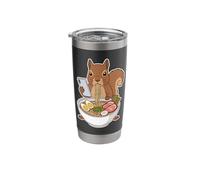 Squirrel Eating Ramen Noodles Scrolling Phone Stainless Steel Insulated Tumbler