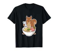 Squirrel Eating Ramen Noodles Scrolling Phone T-Shirt
