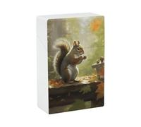 Squirrel Eats Nuts Cigarette Case - Waterproof & Crush Proof Cigarette Holder Case for 20 King Size Cigarettes, Portable Pocket Size Travel Box for Men & Women