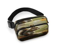 Squirrel Eats Nuts Fanny Pack Belt Bag with Adjustable Strap Fashion Waist Bag for Outdoor Sports Hiking, white, 20x13cm, Full Printed Waist Bag