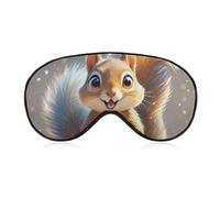 Squirrel Eye Mask for Women & Men, Breathable & Adjustable Eye Cover, Ultra Soft Sleep Mask, Lightweight Travel Blindfold for Airplane, Nap, Night Sleeping
