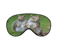 Squirrel Eye Mask, Side Sleeping Mask Light Blindfold Sleeping Mask Nose Pad and Elastic Band for Children Women and Men