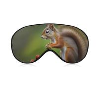 Squirrel Eye Mask, Side Sleeping Mask Light Blindfold Sleeping Mask Nose Pad and Elastic Band for Children Women and Men