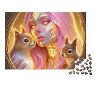 Squirrel Fairy 1000 Piece Jigsaw Puzzle For Adults Challenging Game Stress Relief Puzzle Cultivate The Spirit of Teamwork For Adults Gifts 500pcs (52x38cm)