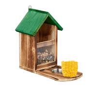 Squirrel feeder Nut and Seed Dispenser Weatherproof Natural Wooden Nut Dispenser