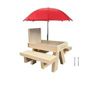 Squirrel Feeder Table with Umbrella Wooden Squirrel Feeder Durable Squirrel Feeder Corn Cob Holder with Solid Structure and Feeder for Squirrel Kit