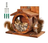 Squirrel Feeder,Waterproof Durable Wooden Squirrel Feeding Table,Chipmunk Feeder Hold Corn, Corn Cob, Peanuts