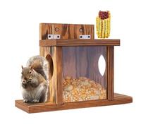 Squirrel Feeding House Wooden Feeder Garden Decor