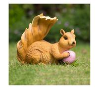 Squirrel Figurines for Garden Decor, Weatherproof Outdoor Animal Statues, Cute Patio Decorations for Balcony & Yard, Autumn-Themed Garden Ornaments