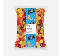Squirrel Floral Gums 1kg - Krazy Kandi Packaging by Valeo | Assorted Fruit Flavors, Chewy Candy, Bulk Pack, Perfect for Parties & Gifts