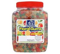 Squirrel Floral Gums 4.5kg (2 x 2.25kg Tubs) - Traditional Assorted Fruit Flavors Chewy Candy, Perfect for Sharing, Parties, and Sweet Treats by Valeo