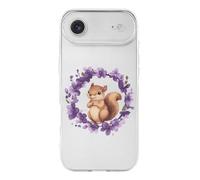 Squirrel Flower Circle Phone Case Shockproof Phone Shell Protection Back Covers Compatible with iPhone 17 Air