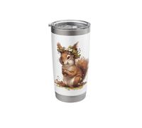 Squirrel Flower Stainless Steel Insulated Tumbler
