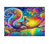 Squirrel Flower Sunset Jigsaw Puzzle, 1000 Pcs Indoor Adult Game