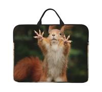 Squirrel Funny Animal 14 Inch Printed Laptop Sleeve, 600d Oxford-Cloth Shockproof Laptop Case With Thickened Pearl Cotton,Waterproof Portable Laptop Handbag Cover
