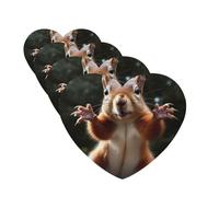 Squirrel Funny Animal Car Air Fresheners 4 Pcs Funny Hanging Car Air Fresheners Cute Long Lasting Scented Mirror Hanging Decoration Ornaments Gift For Men Women Heart Shape