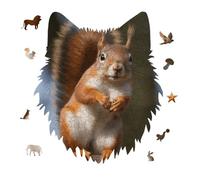 Squirrel Funny Animal Jigsaw Puzzle 175PCS Wolf Head Design Puzzle Wooden Jigsaw Puzzles for Adults Families