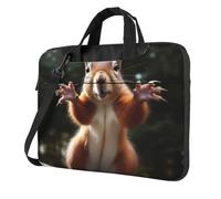 Squirrel Funny Animal Laptop Shoulder Bag For Men Women Briefcase Messenger Bag W/Strap Handle Waterproof Laptop Sleeve Bag 13 Inch