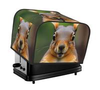 Squirrel Funny Animal Print 4-Slice Toaster Cover Dustproof Waterproof Appliance Protector Home Kitchen Decor