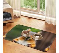Squirrel Funny Animal Print Pet Food Bowl Mat,Feeding Mat,Washable Feeding Mats For Dogs And Cats