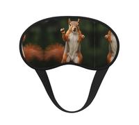 Squirrel Funny Animal Print Sleep Eye Mask Light Blocking Soft and Comfortable Night Eye Blinder for Women Men for Sleeping Travel Night Shift