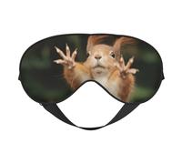 Squirrel Funny Animal Print Sleep Mask Eye Masks Blindfold Eye Cover Eyeshade for Night Sleeping Travel Airplane Ues