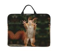 Squirrel Funny Animal Printed 14 In Waterproof Laptop Case, Portable Handle, 600d Oxford Cloth Strong And Durable For Work Travel On Business