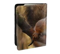 Squirrel Funny Animal Printed Passport Holder - 6.5 x 4.5 Inch RFID Blocking Travel Wallet,Stylish Passport Cover,Lightweight Document Organizer for Cards