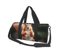 Squirrel Funny Animal Printed Sports Gym Bag with Wet Pocket & Shoes Compartment, Travel Duffel Bag for Men Women
