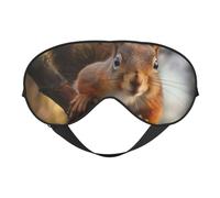 Squirrel Funny Animal Printing Sleep Mask for Women Men Double-Sided Print Soft Silk Eye Masks Eye Sleep Shade Cover