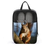 Squirrel Funny Animal Shoe Bag Shoe Bags for Travel Waterproof Shoe Bag Shoes Storage Organizer with Zipper & Handle Sneaker Bag Shoe Pouch Golf Shoe Bag Soccer Cleat Bag, style, One Size, Shoe Bags