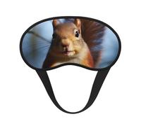 Squirrel Funny Animal Sleep Mask for Side Sleeper, Blackout Eye Mask for Women Men, Zero Pressure Sleeping Masks Soft Breathable Eye Cover Comfortable Blindfold Eyeshade for Night Sleep