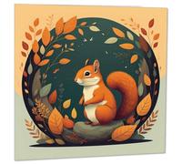 Squirrel Greeting Card - Cute Squirrel Design Birthday Card 145 x 145mm